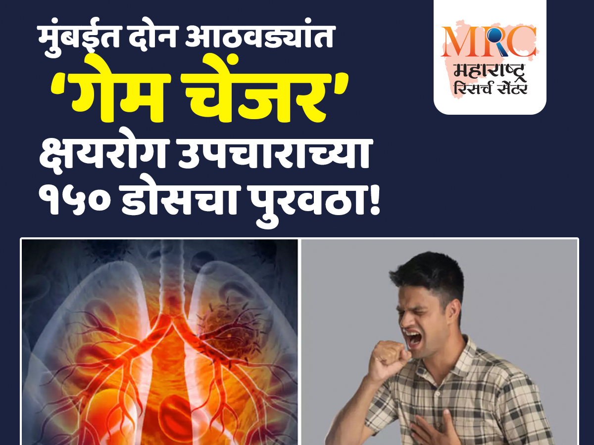मुंबईत दोन आठवड्यांत ‘गेम चेंजर’ क्षयरोग उपचाराच्या १५० डोसचा पुरवठा