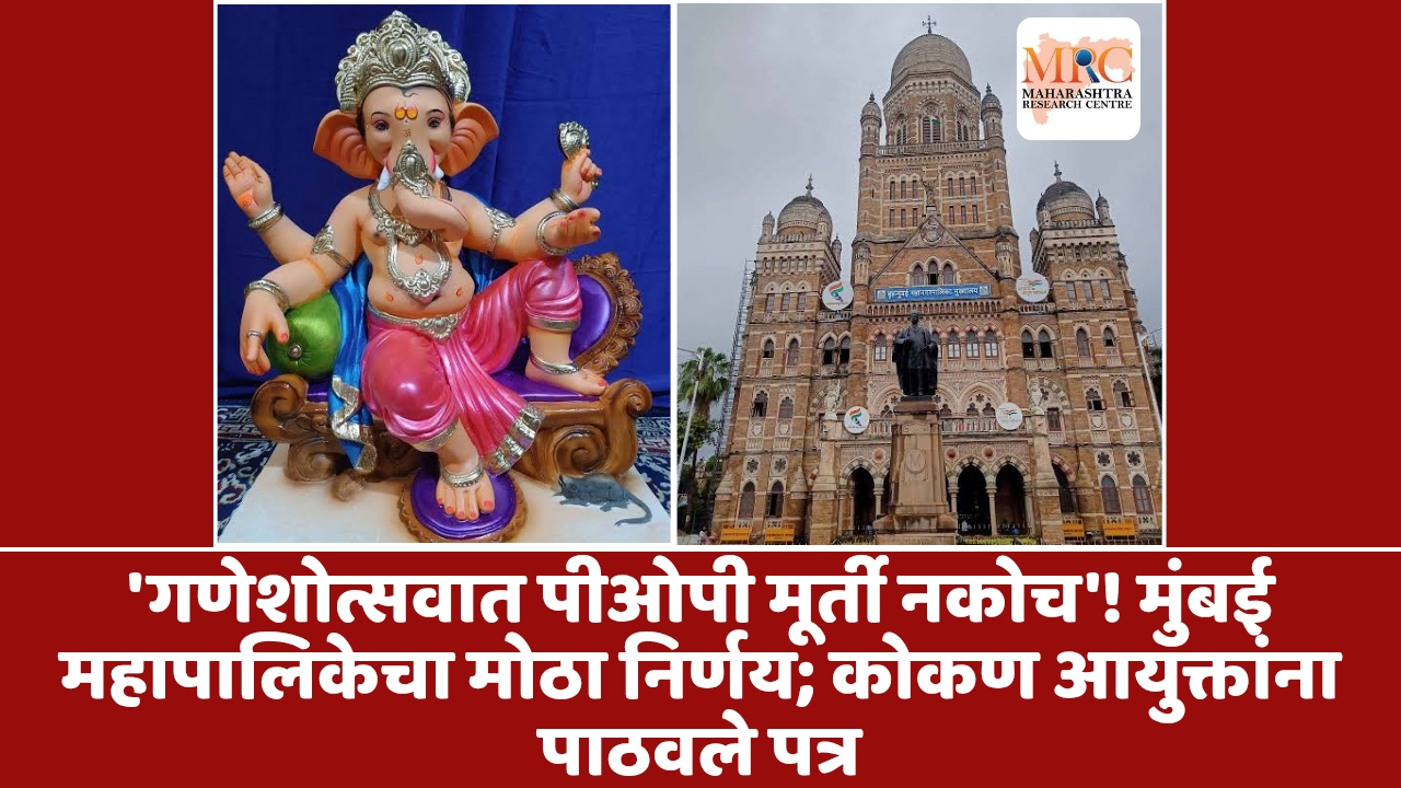 ‘गणेशोत्सवात पीओपी मूर्ती नकोच’! मुंबई महापालिकेचा मोठा निर्णय; कोकण आयुक्तांना पाठवले पत्र