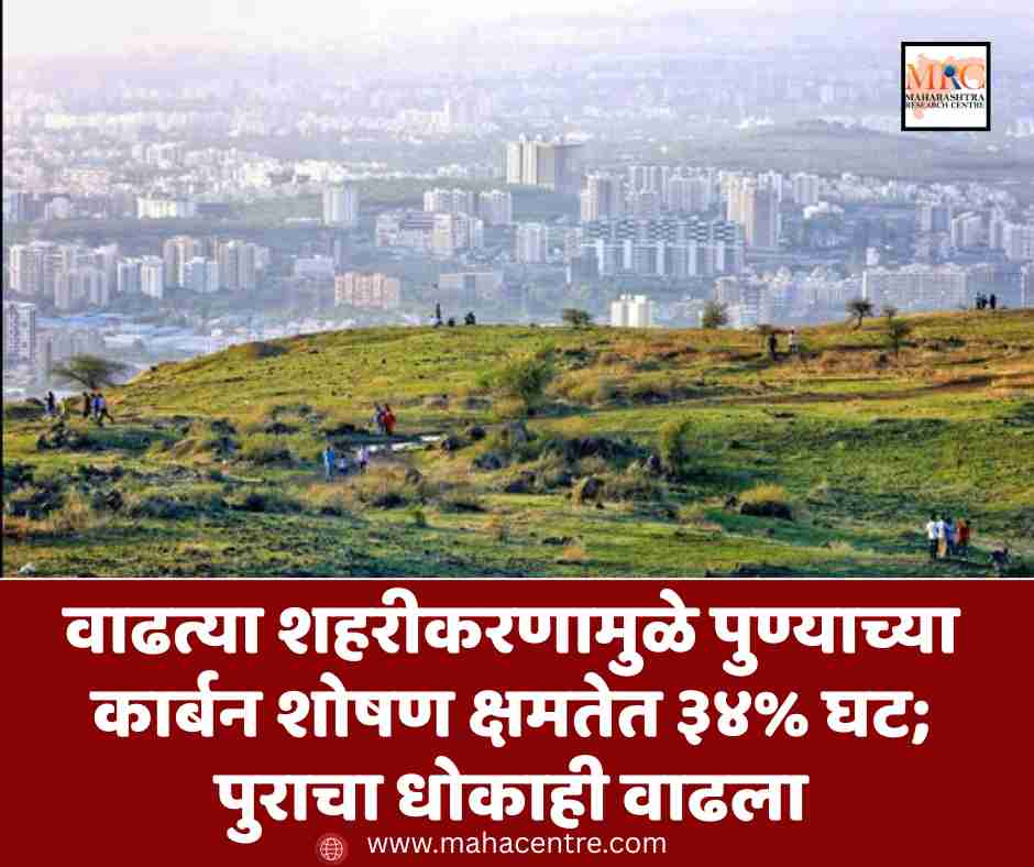 वाढत्या शहरीकरणामुळे पुण्याच्या कार्बन शोषण क्षमतेत ३४% घट; पुराचा धोकाही वाढला