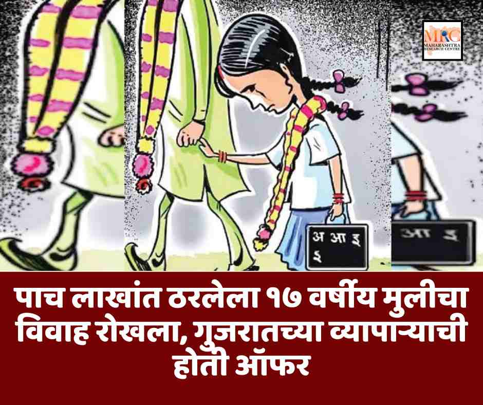 पाच लाखांत ठरलेला १७ वर्षीय मुलीचा विवाह रोखला, गुजरातच्या व्यापाऱ्याची होती ऑफर