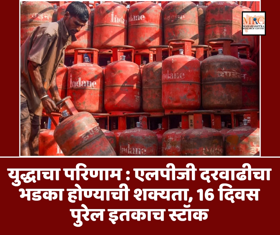 युद्धाचा परिणाम : एलपीजी दरवाढीचा भडका होण्याची शक्यता, 16 दिवस पुरेल इतकाच स्टॉक