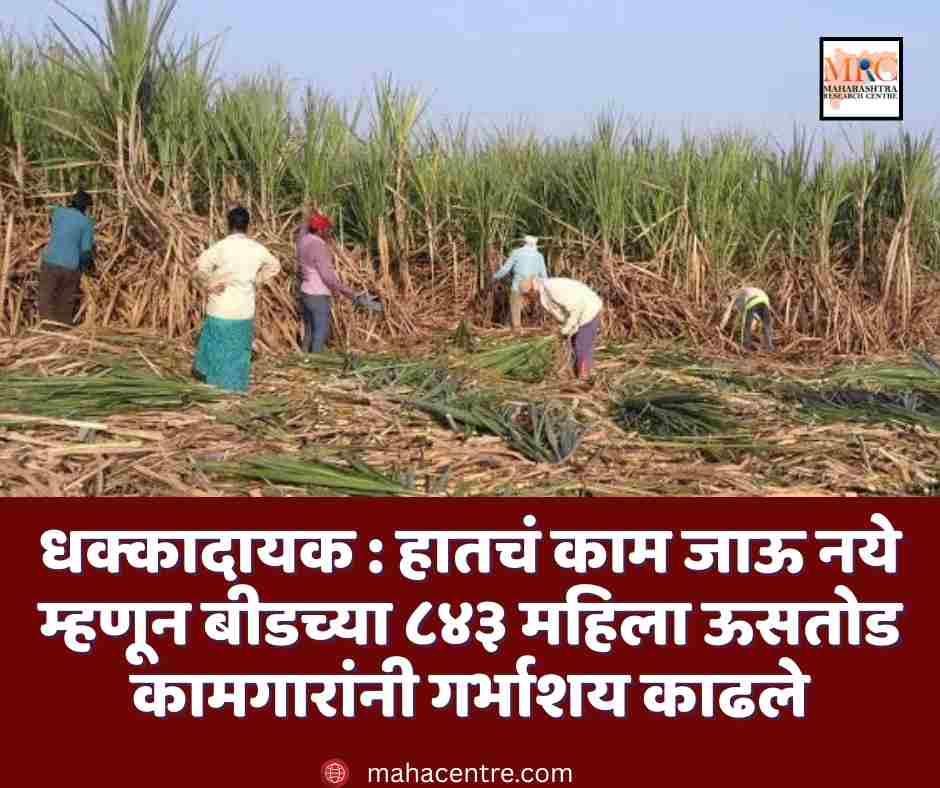धक्कादायक : हातचं काम जाऊ नये म्हणून बीडच्या ८४३ महिला ऊसतोड कामगारांनी गर्भाशय काढले