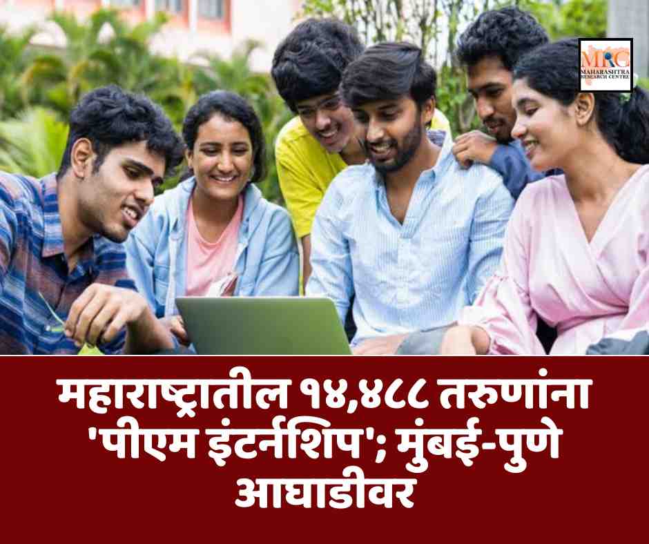 महाराष्ट्रातील १४,४८८ तरुणांना ‘पीएम इंटर्नशिप’; मुंबई-पुणे आघाडीवर