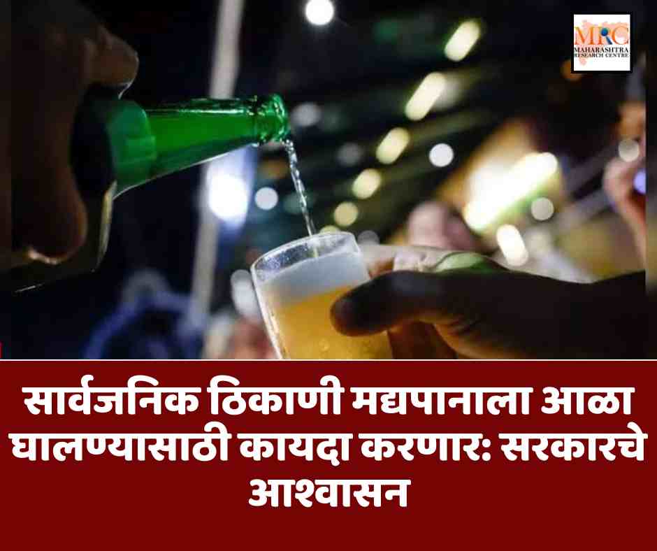 सार्वजनिक ठिकाणी मद्यपानाला आळा घालण्यासाठी कायदा करणार: सरकारचे आश्वासन