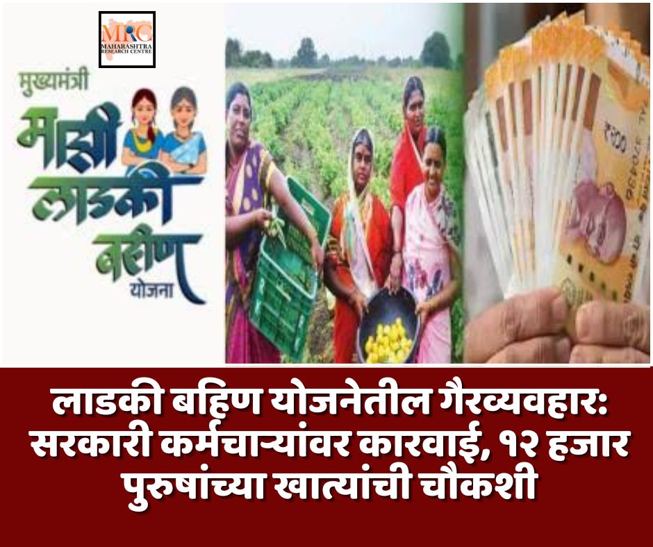 लाडकी बहिण योजनेतील गैरव्यवहार: सरकारी कर्मचाऱ्यांवर कारवाई, १२ हजार पुरुषांच्या खात्यांची चौकशी